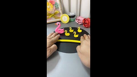 Let's make simple and cute children's creative handmade ducklings with clay#ParentchildHandicraft