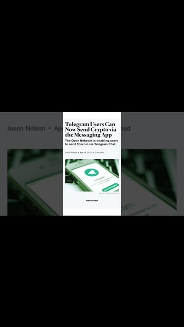 Telegram Users Can Now Send Crypto via the Messaging App#cryptomash#cryptonews #cryptoupdates #viral