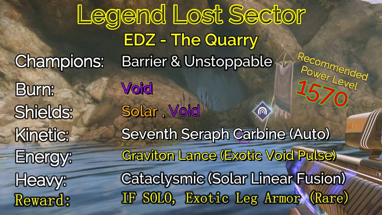 Destiny 2 Legend Lost Sector: EDZ - The Quarry on my Warlock 11-28-22