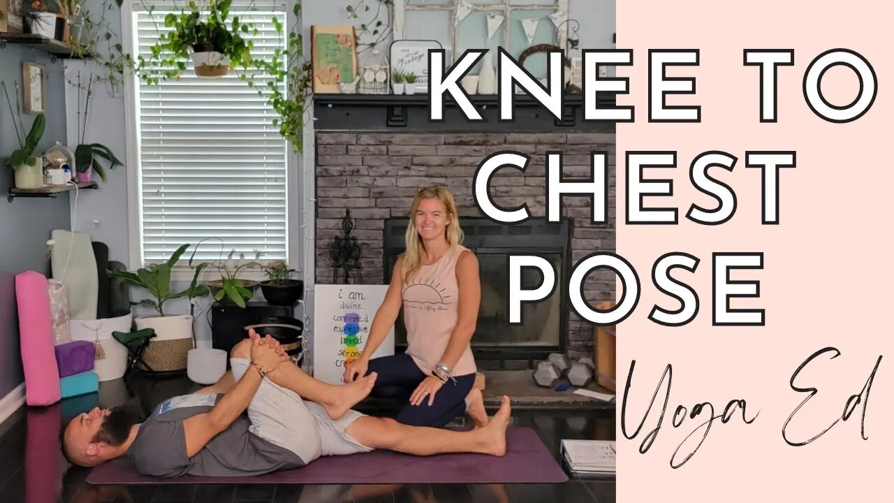 How to do Knee to Chest Pose | Knee to Chest Pose AKA Apanasana | Yoga Education with Stephanie