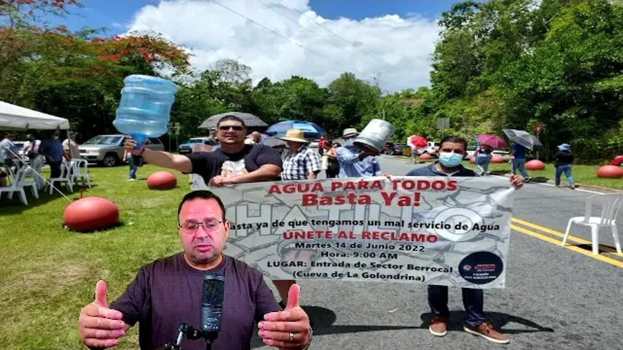 "La crudita" Fed up in Hatillo and Camuy due to lack of water, Amend the law on reusable bags.