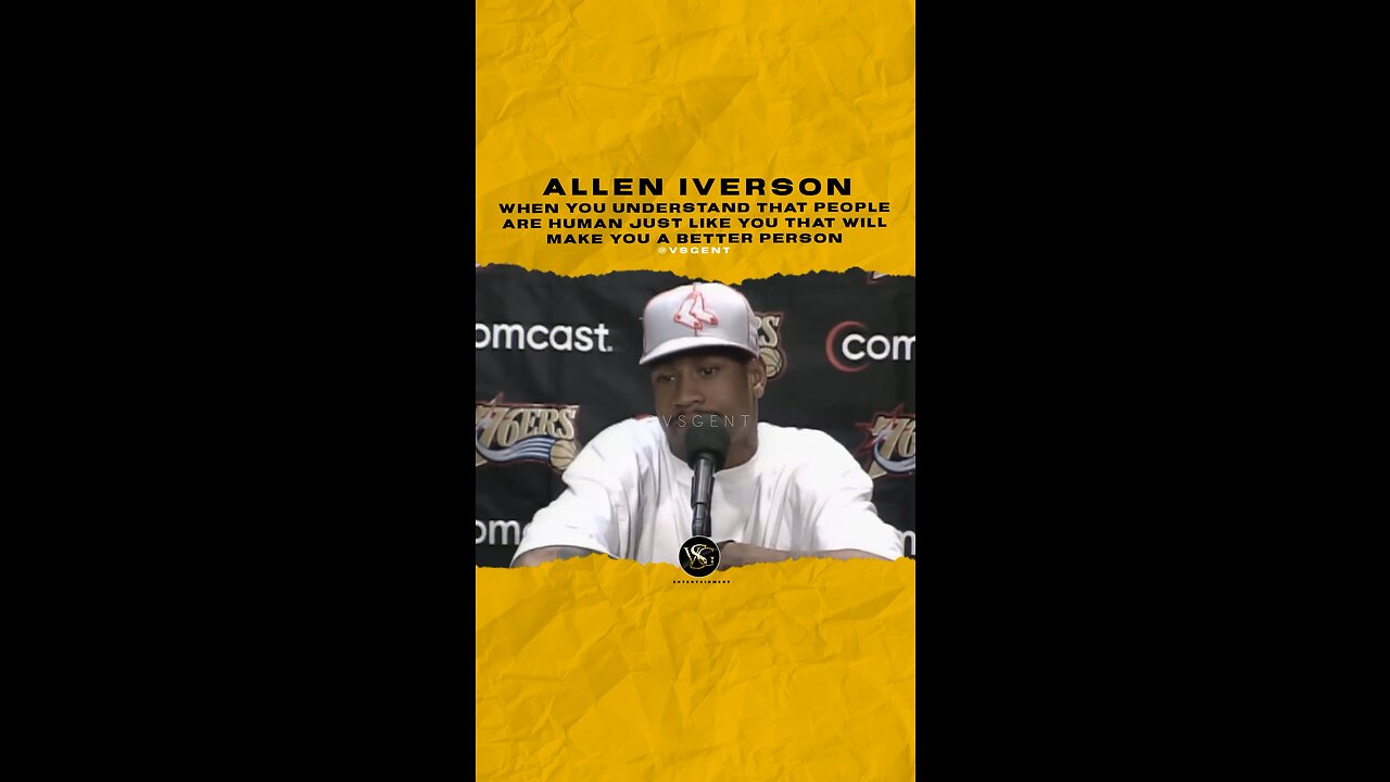 #alleniverson understand that ppl r human just like u that will make u a better person🎥 @espn