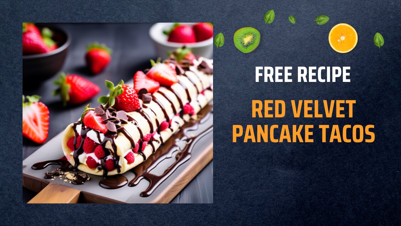 Free Red Velvet Pancake Tacos Recipe 🥞🌮❤️Free Ebooks +Healing Frequency🎵