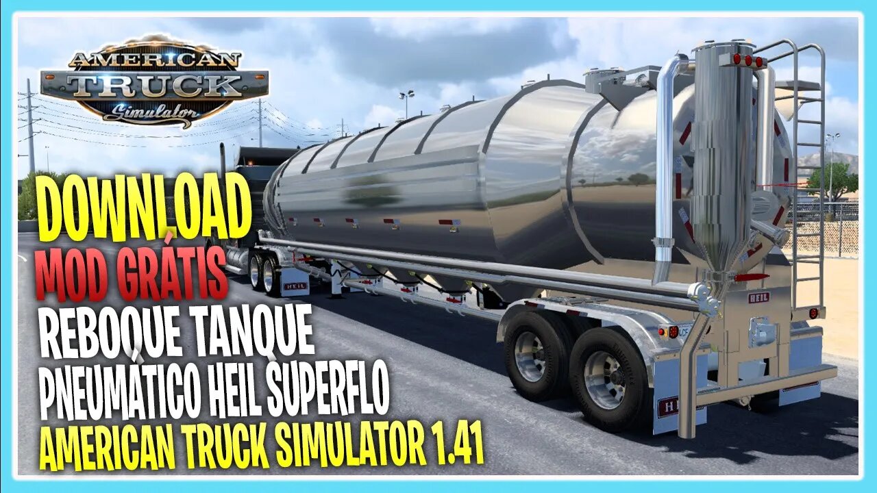 MODS ATS REBOQUE TANQUE PNEUMÁTICO HEIL SUPERFLO AMERICAN TRUCK SIMULATOR 1.41