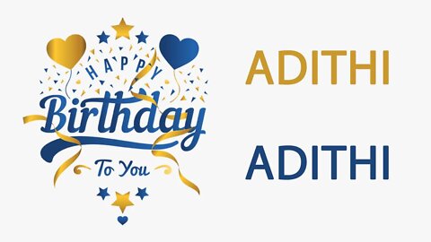 Happy Birthday to Adithi - Hindi Birthday Wish From Birthday Bash