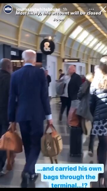 Biden in public air port walking pretty much alone. Odd?!