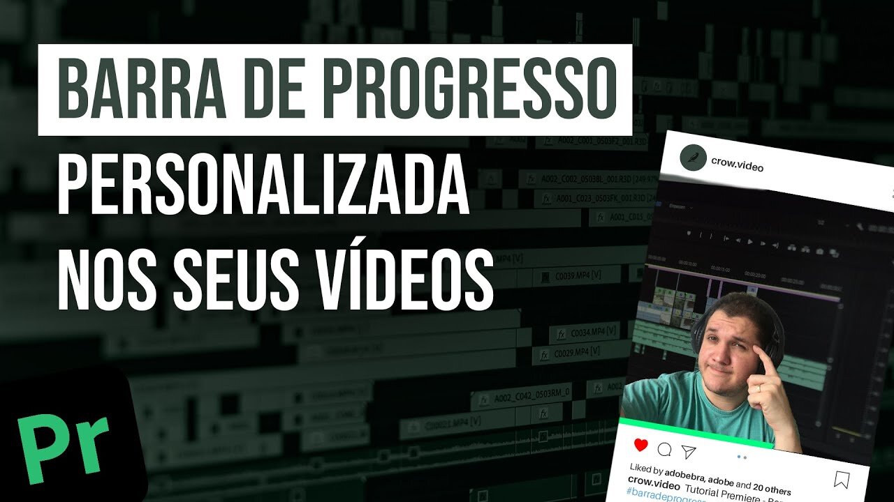 Como colocar barra de progresso pelo Adobe Premiere Pro.