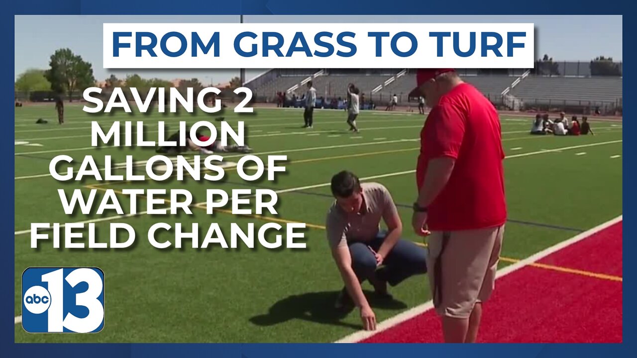 2 million gallons of water saved for each grass field converted to turf at valley high schools