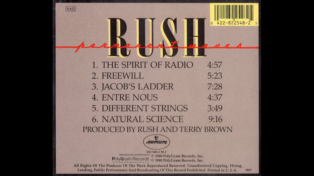 1980 - Rush - Permanent Waves [FULL ALBUM]