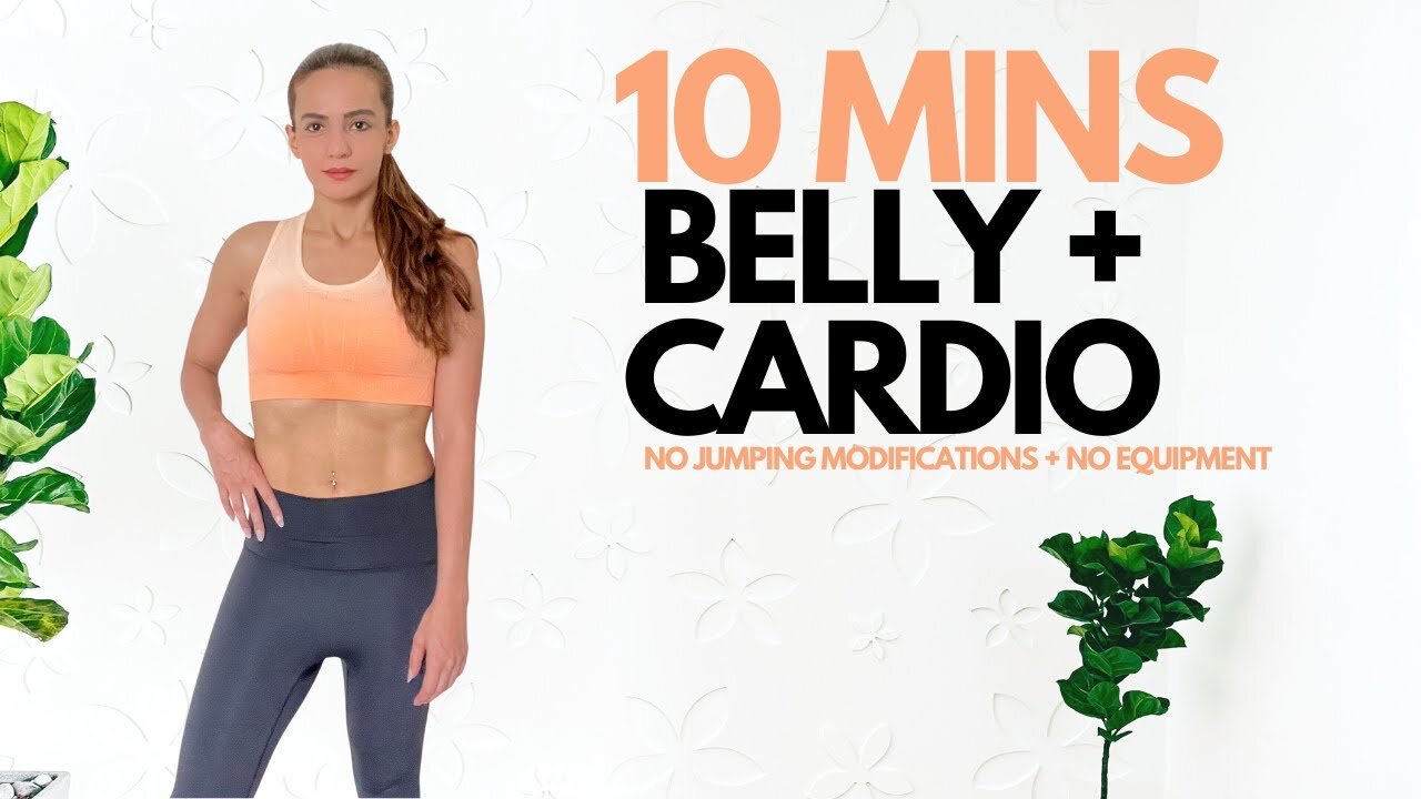 10 MIN CARDIO ABS Home Workout (No Jumping Modifications) I Burn Belly Fat