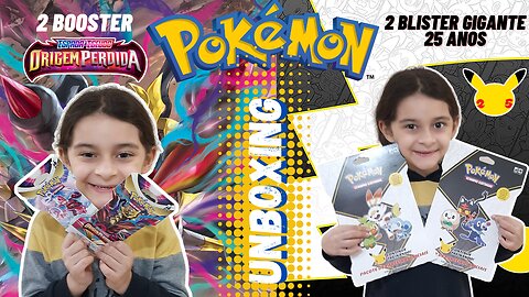 ABRI 2 BOOSTER ORIGEM PERDIDA E 2 BLISTER GIGANTE 25 ANOS / POKEMON TCG