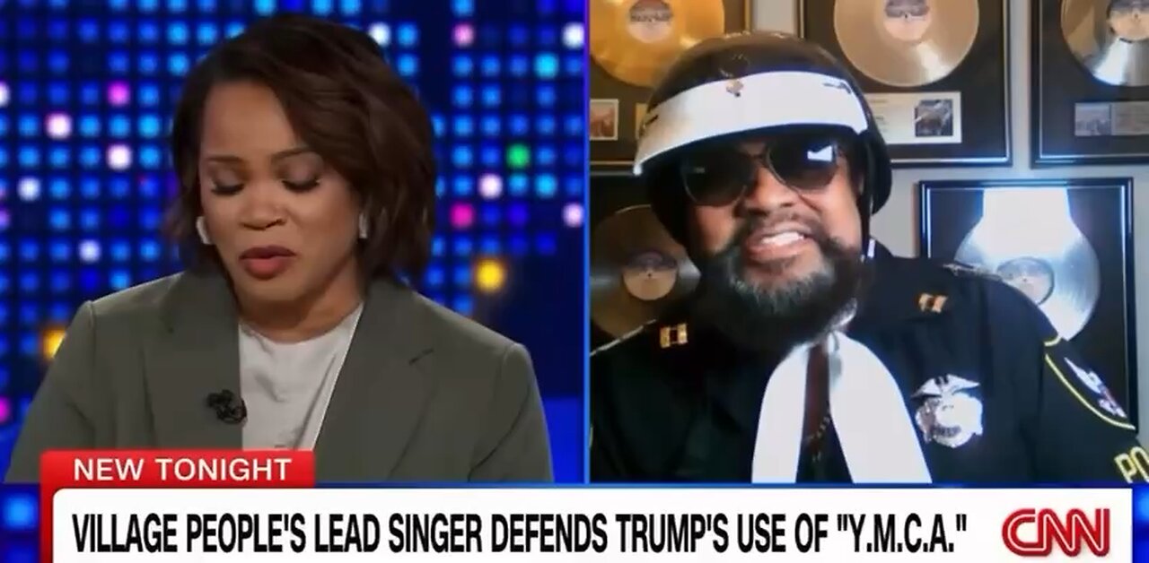 VILLAGE PEOPLE'S LEAD SINGER DEFENDS TRUMP USE OF "YMCA" 🫣👏🏼