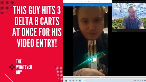 This Guy Hits 3 Delta 8 Carts At Once For His Video Entry!