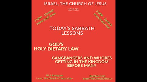 GOD’S HOLY DIETARY LAW/GOD’S HOLY DIETARY LAW