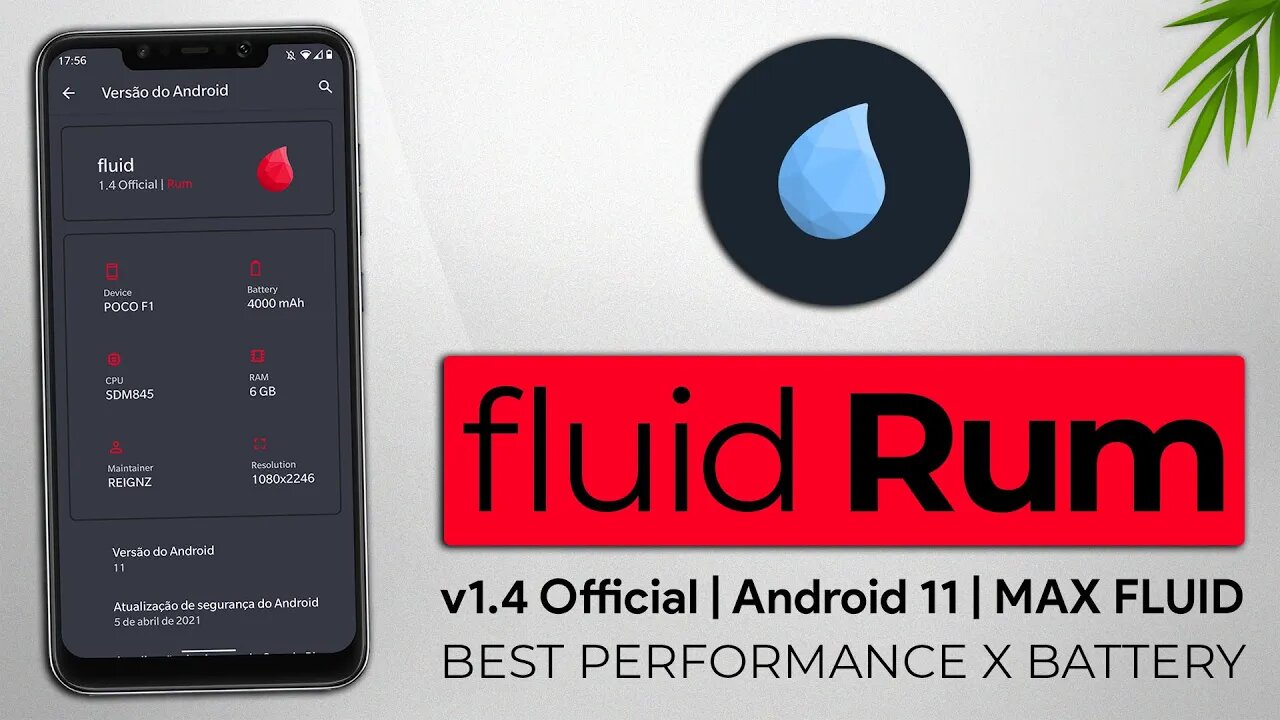 Fluid ROM v1.4 Rum | Android 11 | Máximo EQUILÍBRIO entre PERFORMANCE e BATERIA!