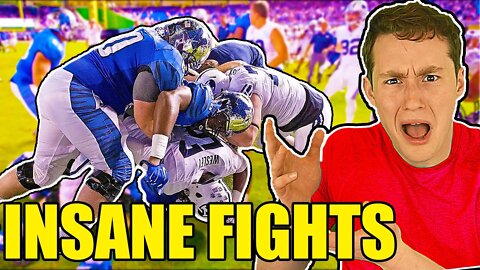 INSANE COLLEGE FOOTBALL FIGHTS (terrible sportsmanship, but fun to watch...)