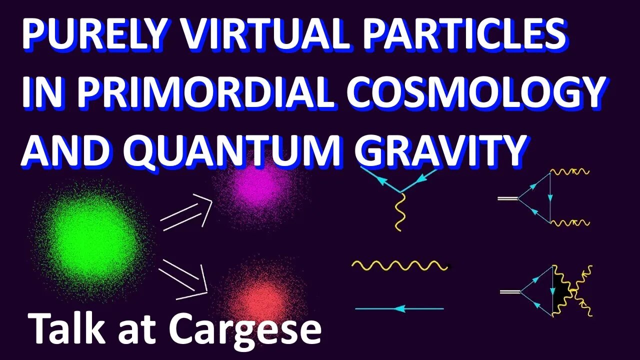 Purely virtual particles in primordial cosmology and quantum gravity - Talk