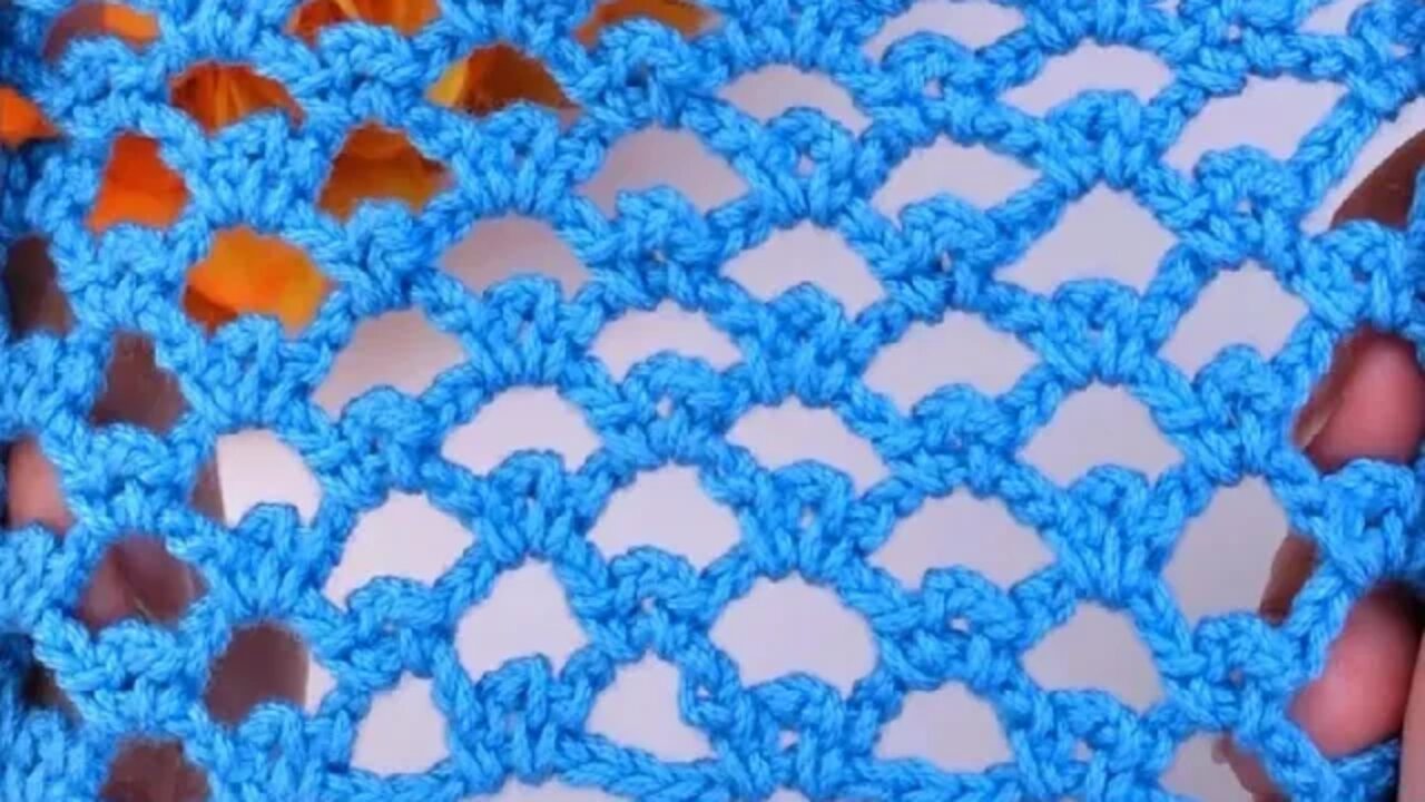 How to crochet mesh stitch simple tutorial