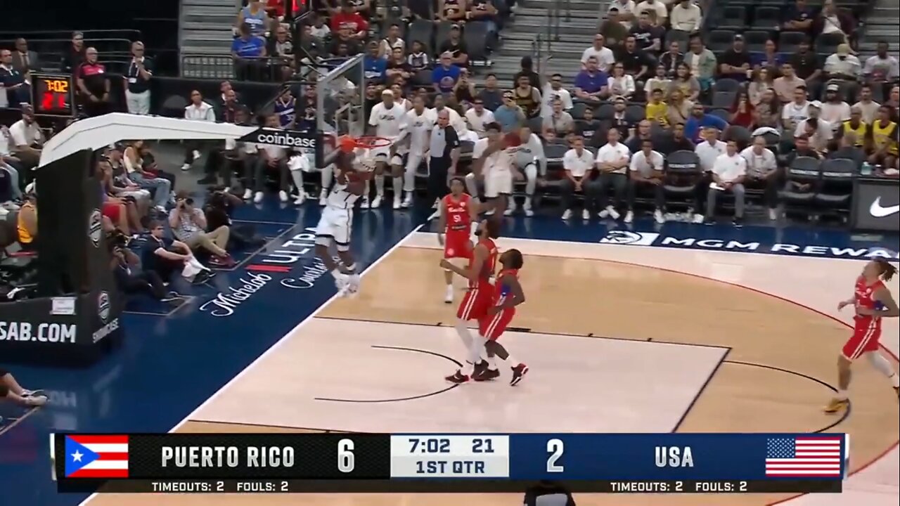 USA 117 x 74 Porto Rico Dunks dos USA