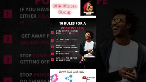 🔥10 rules for a positive life🔥#shorts🔥#wildfitnessgroup🔥6 April 2022🔥