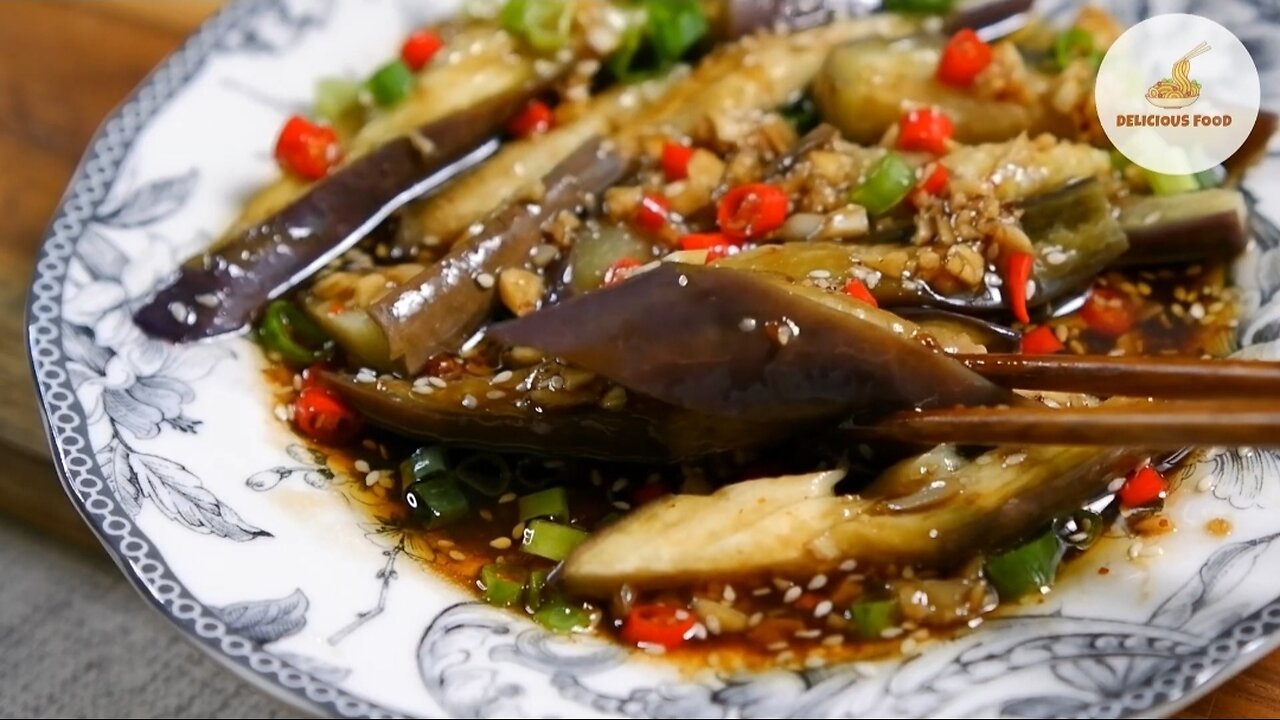 Steamed eggplant