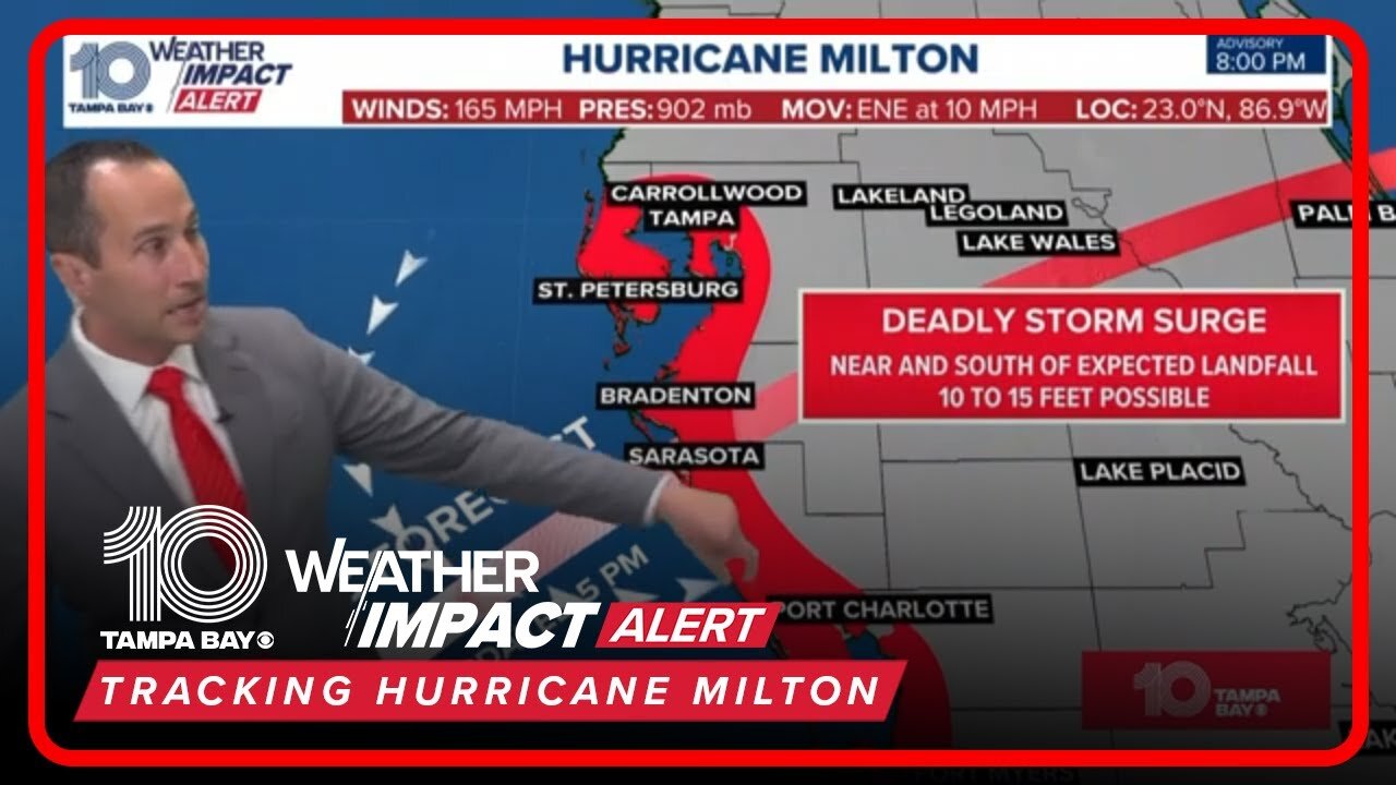 Hurricane Milton update: 8 p.m. Tuesday, Oct. 9