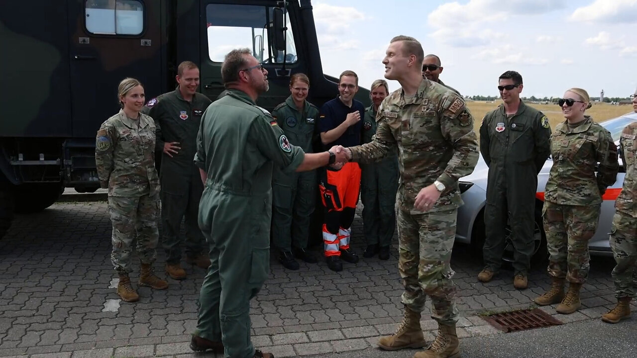 Joint Medical Team at Air Defender 23 Exchange Mementos