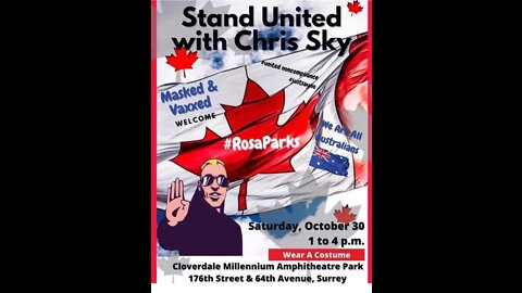 Stand United with Chris Sky, Rosa Parks Rally, Surrey BC, October 30, 2021