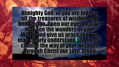 FALL Prayer of Illumination #1
