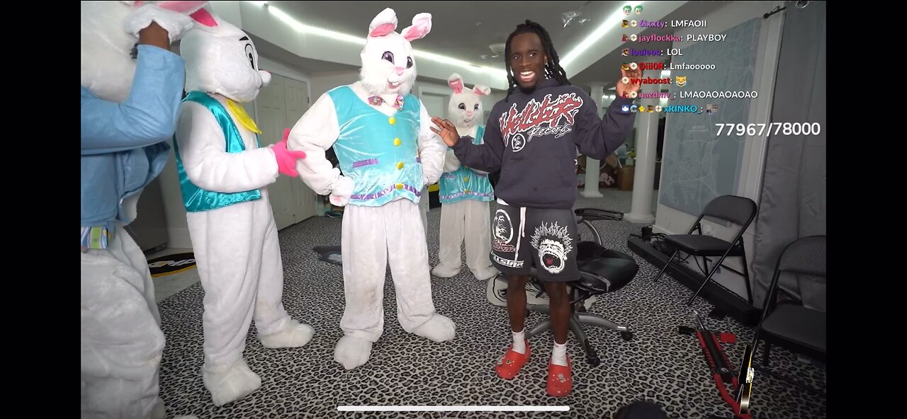 Kai cenat clip ( Easter bunny says the N-word )