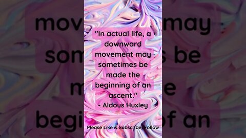 A Downward Movement