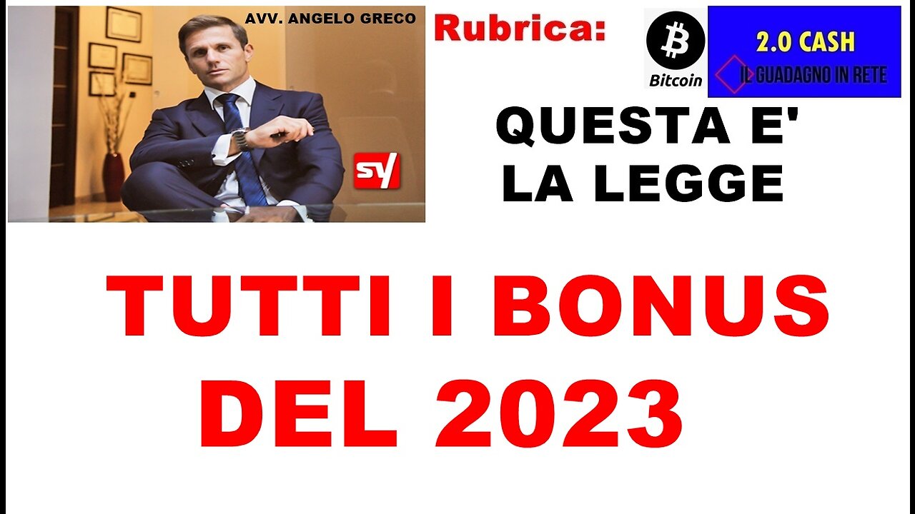 TUTTI I BONUS DEL 2023.