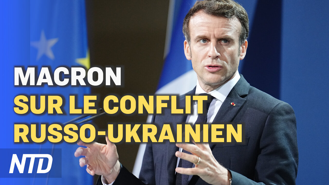 Macron réaffirme son soutien à l'Ukraine ; L'administration Biden annule l'obligation vaccinale