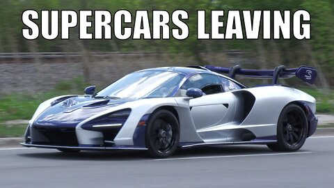 Exotic Supercars Leaving Open House Car Show at Bigdoor in Mundelein IL
