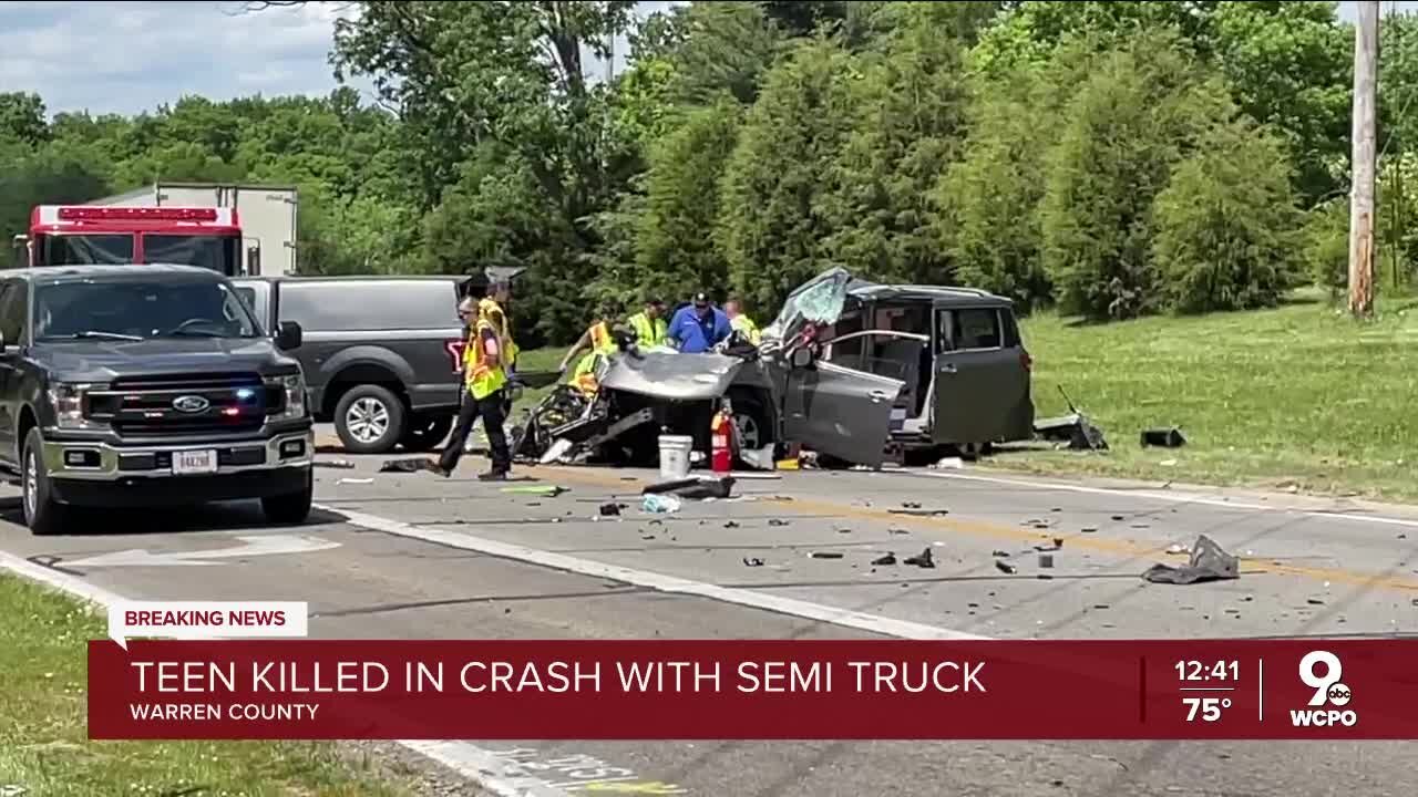 16-year-old killed after minivan and semi collide