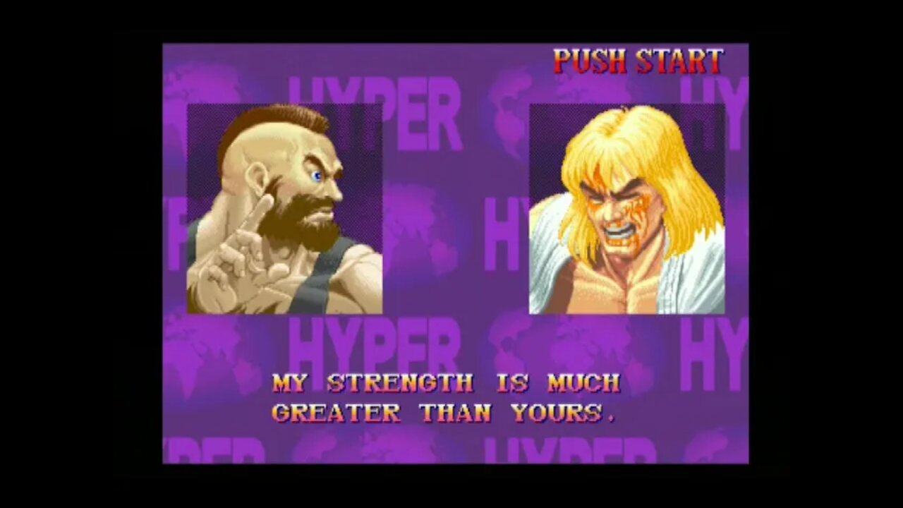 Hyper Street Fighter 2 Nerf AI (PS2) - Zangief (Super T/X) - Hardest - No Continues