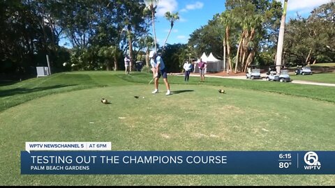 WPTV team, Keiser University golfer play Champion course ahead of Honda Classic