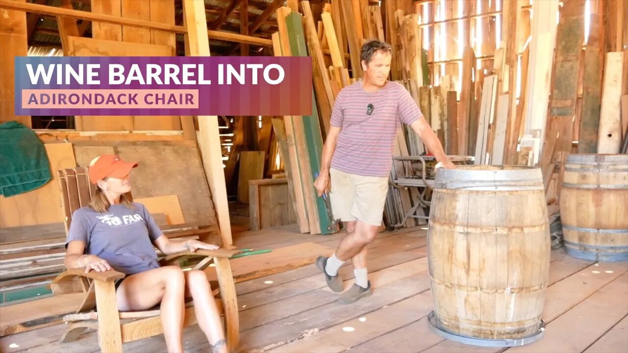 Adirondack Chair from a Wine Barrel