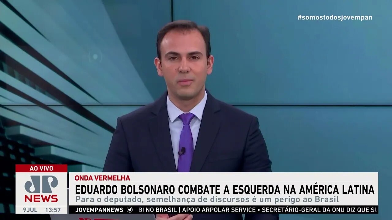 Eduardo Bolsonaro discursa sobre crescimento da esquerda na América Latina