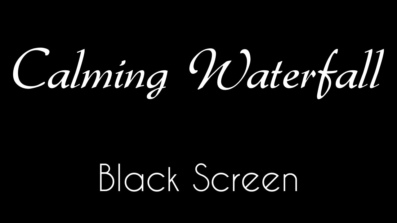 Calming Waterfall | Uninterrupted for 8 Hours | Black Screen