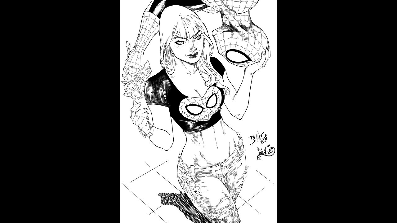 Inking Spider-Man and MJ #3