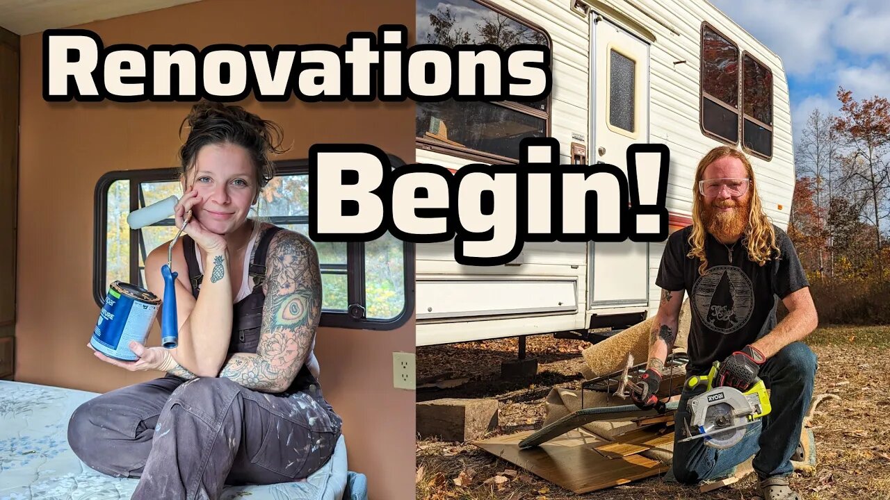 Old Camper ➡️ Homestead Tiny Home | Renovating our off-grid home before winter