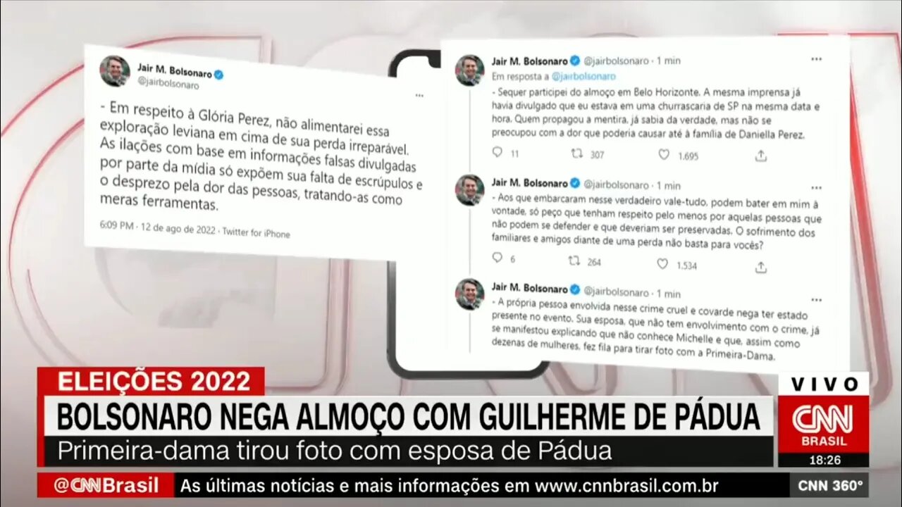 Bolsonaro nega almoço com Guilherme de Pádua | @SHORTS CNN