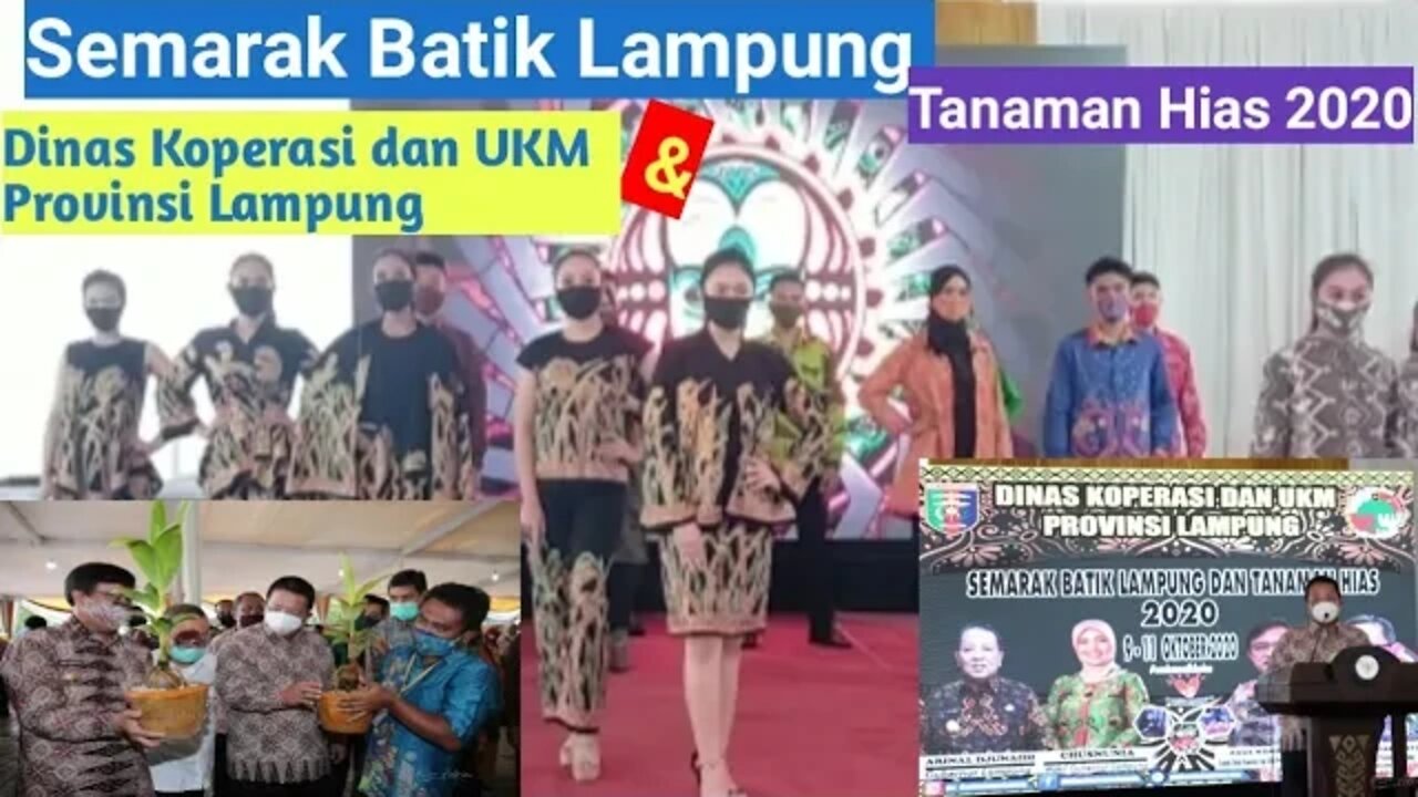 Dinas Koperasi dan UKM Lampung Gelar Bazar Semarak Batik Lampung dan Tanaman Hias 2020