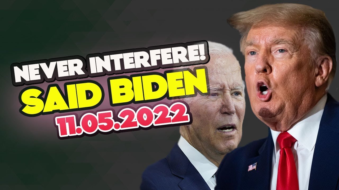 NEVER INTERFERE, SAID BIDEN! TRUMP AND THE MILLITARY WILL PUT ALL THESE CRIMINAL IN PRISON