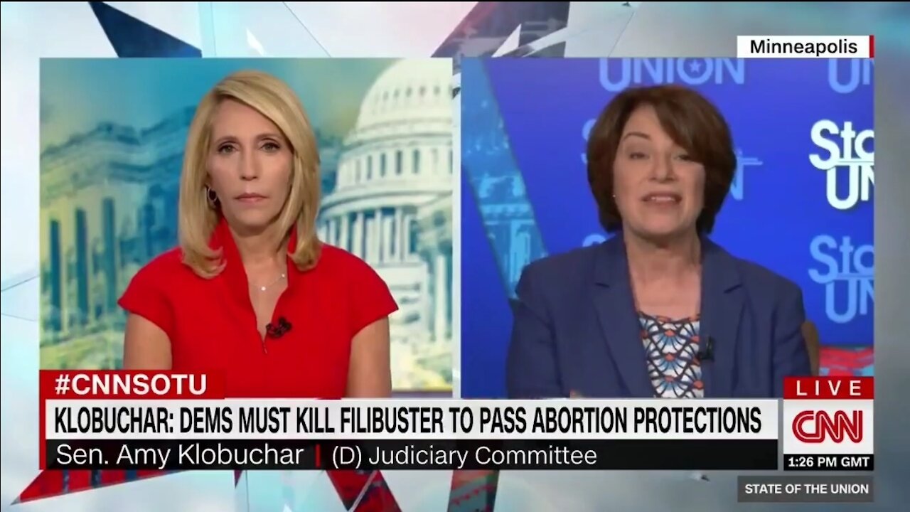 Sen Klobuchar Wants To Abolish the Filibuster to Address TX Abortion Law, Voting Rights