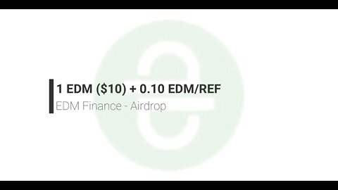 Finalizado - Airdrop - EDM Finance - $10 - 30/10/2020