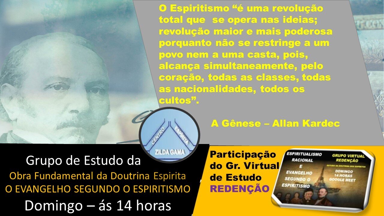 R11/023 - ESTUDO: EVANGELHO SEGUNDO O ESPIRITISMO - 17/12/2023