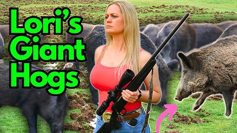 She Goes WILD HOG HUNTING. Biggest Hogs Ever Seen!