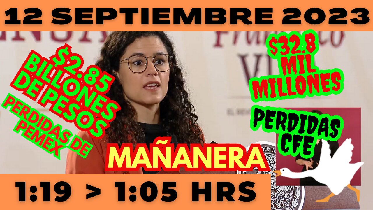 💩🐣👶 AMLITO | Mañanera *Martes 12 de Septiembre 2023* | El gansito veloz 1:19 a 1:05.